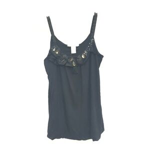 S Design History Embellished Stone Gem Formal Women’s Sleeveless Tank Top
